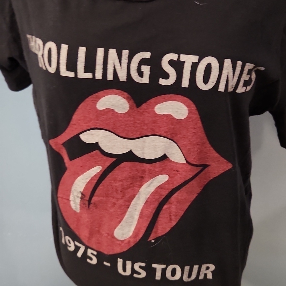 Rolling stones band tee shirt 1975 tour Retro Streetwear - Picture 2 of 5